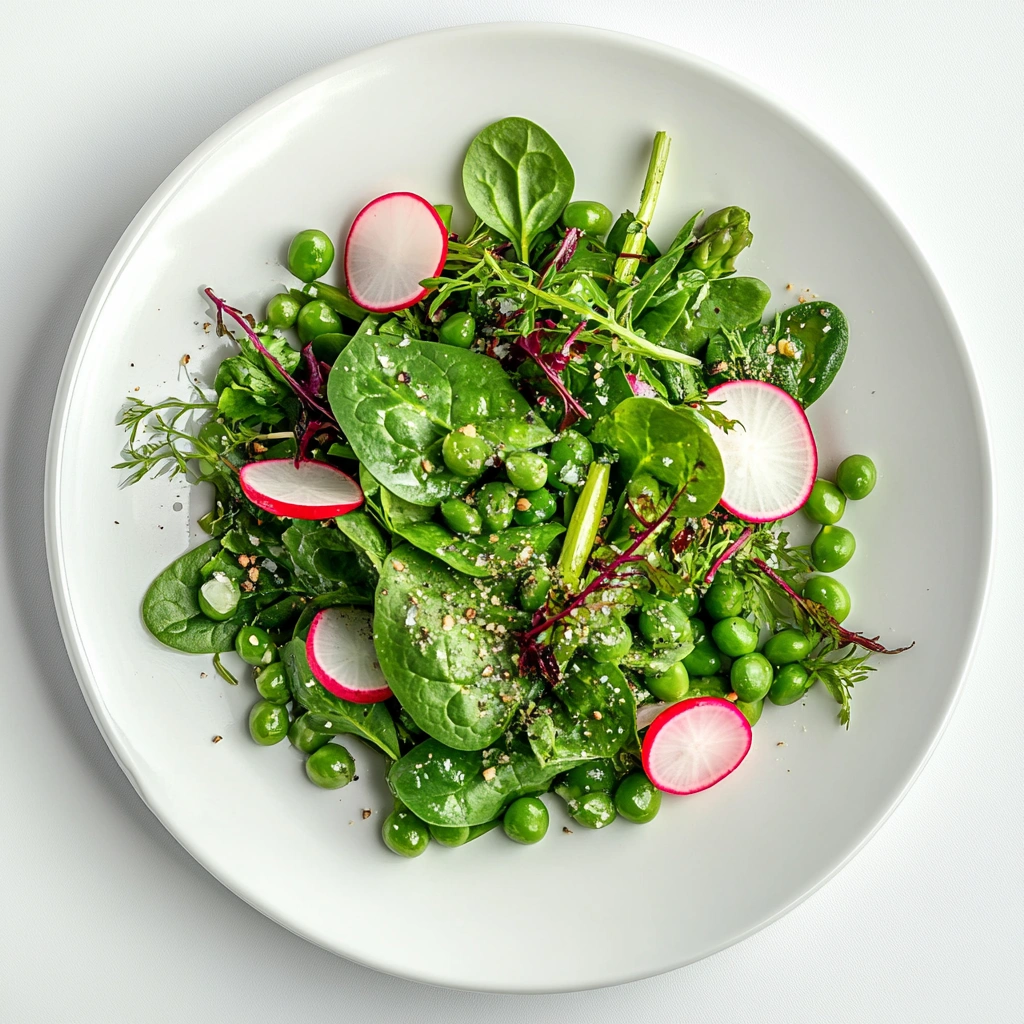 Весняне меню зі свіжими овочами та зеленню